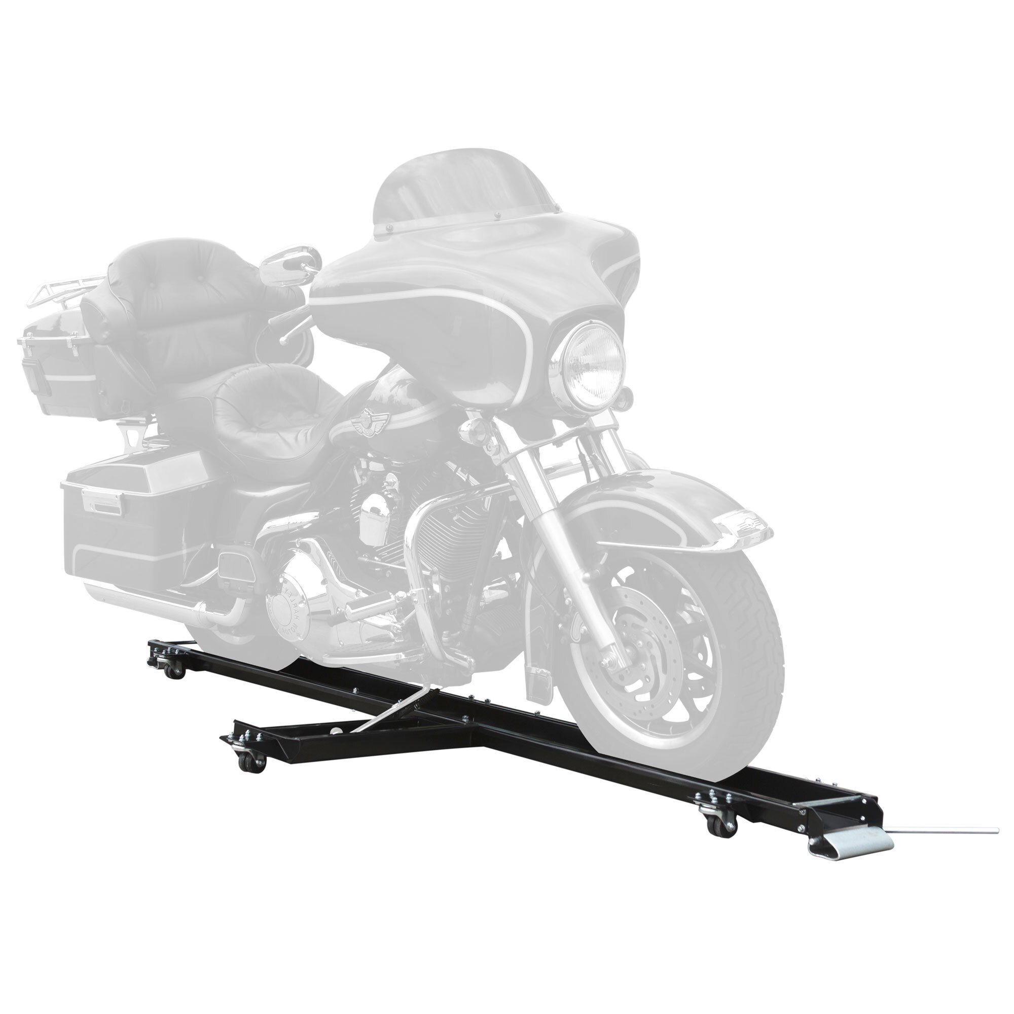 Black Widow, Motorcycle Dolly for Cruiser Bikes - 91.5in. L ; 94in. Usable L, Model# CRUISER-DOLLY
